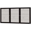 Aarco Aarco Products ODCC4896-3RBK 3-Door Outdoor Enclosed Bulletin Board Aluminum Frame - Black ODCC4896-3RBK